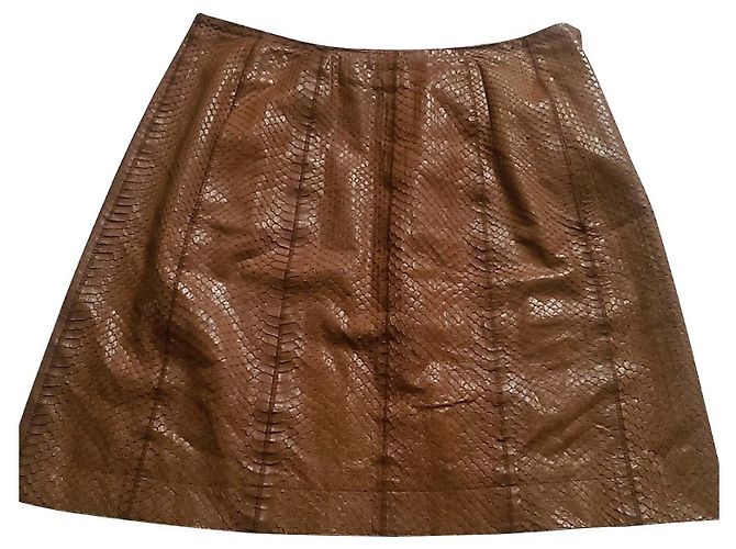 Loewe Python Camel Short Skirt