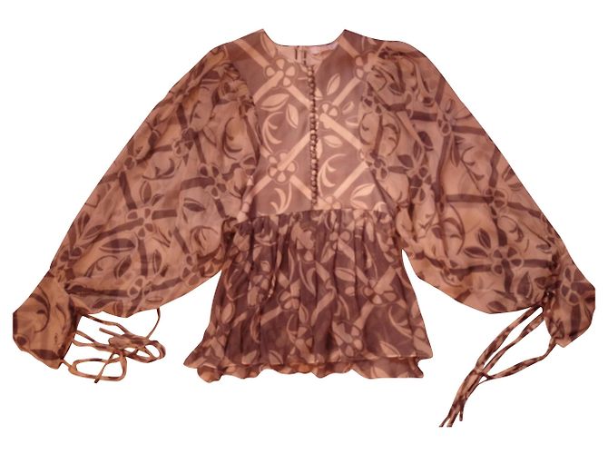 Chloé Seidenbluse Grau