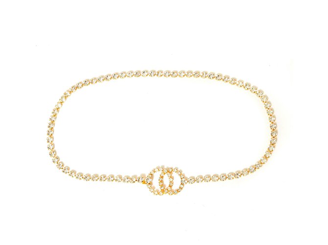 Chanel RHINESTONE CC HIGH COUTURE Golden Metal  ref.145393
