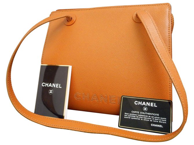 Bolso Chanel Vintage Castaño Cuero  ref.145419