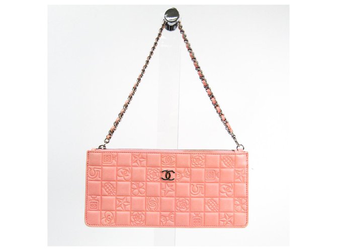 Chanel Pink Lucky Charms Pochette Rosa Couro  ref.145435