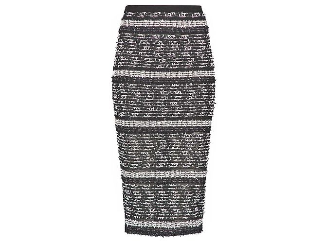 Gonna lunga Roland Mouret nera e argento Nero