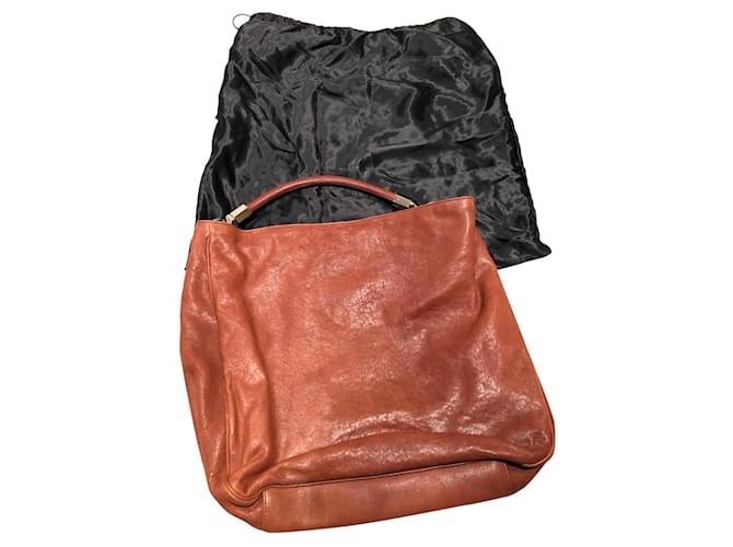 Saint Laurent YSL Soft Leather Hobo Shoulder Bag