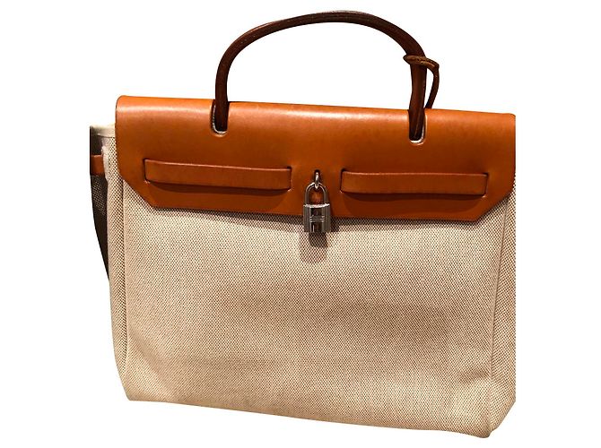 Hermès Hermes Herbag Beige