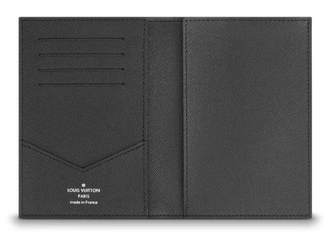 Passport cover new louis vuitton Dark grey Leather ref.145523