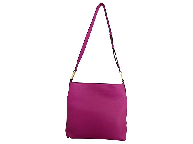 Bandolera con cremallera Max de Lancel Rosa Dorado Fucsia