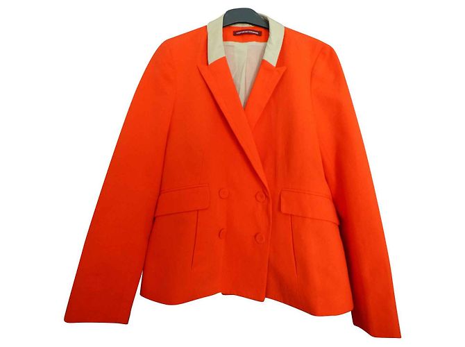 Giacca Blazer Comptoir Des Cotonniers Rosso Vermiglio e Oro D'oro