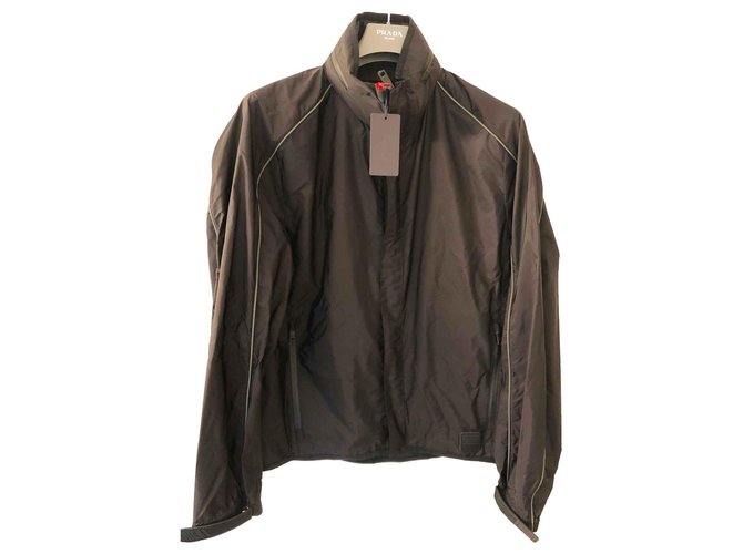 Prada jacket new Black Nylon  ref.145585