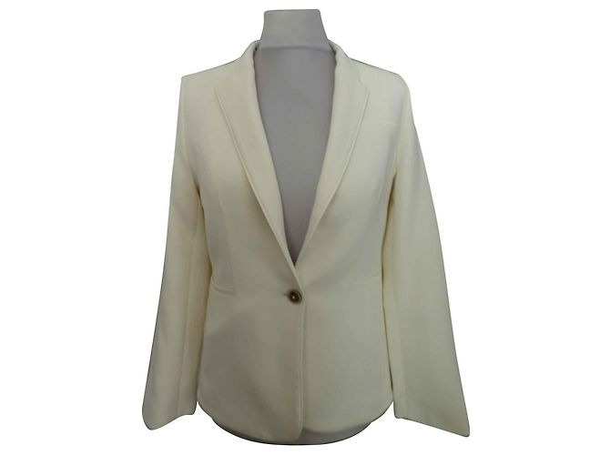 Autre Marque CHATTAWAK Anzugjacke Ecru Viscose Aus weiß