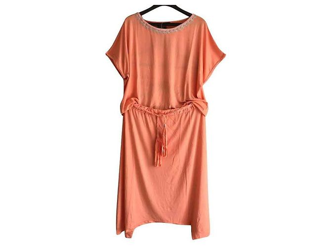 Autre Marque Set Jabador Diamantine Salmone e Oro Viscosa XL