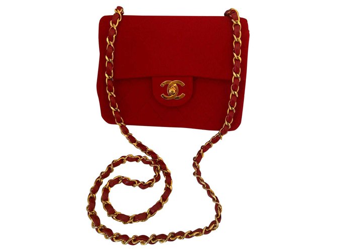 Chanel Classique Coton Laine Rouge  ref.145669