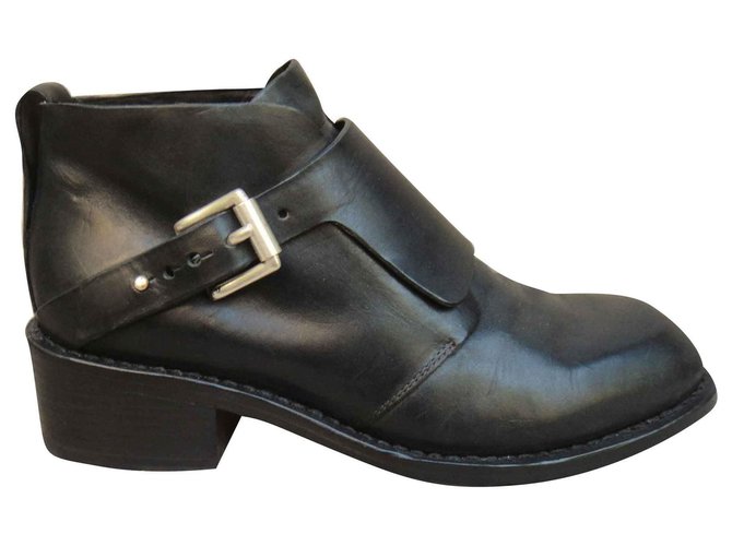 Rag & Bone Botas de trapo y hueso p 38 1/2 Negro Cuero  ref.145676