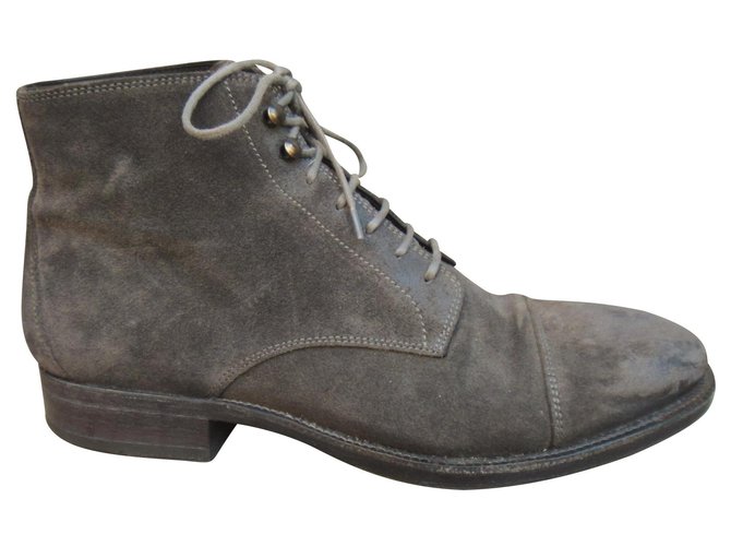 boots n.D.C. made by hand size 40 Grey Deerskin  ref.145690