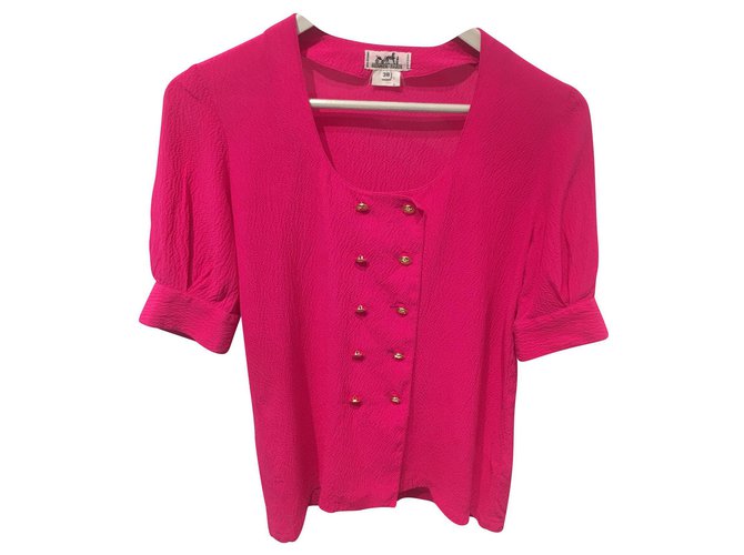 Hermès Tops Pink Golden Silk  ref.145709