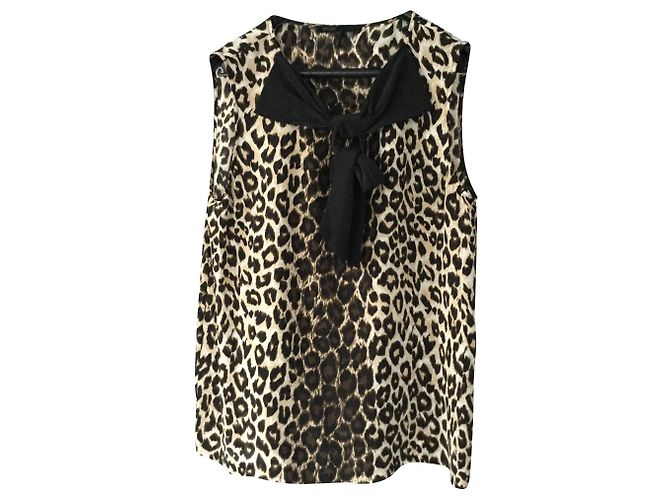 Top in seta leopardata Maje Stampa leopardo