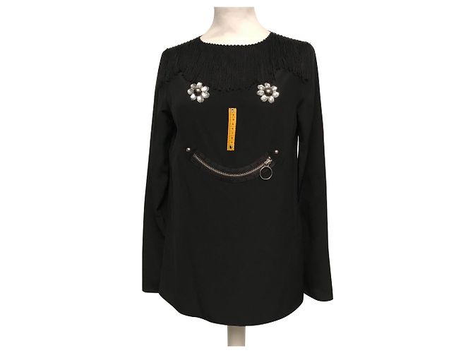 Moschino Cheap And Chic Seidenbluse Schwarz