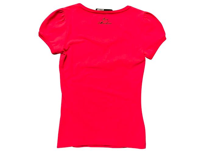 Camiseta Love Moschino Rojo Frambuesa Algodón Roja
