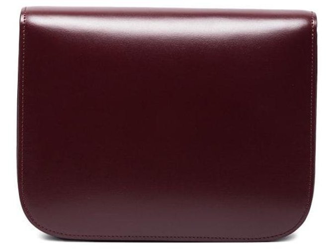 Céline Celine Red Medium Classic Box Bag Leather Pony-style calfskin  ref.145806