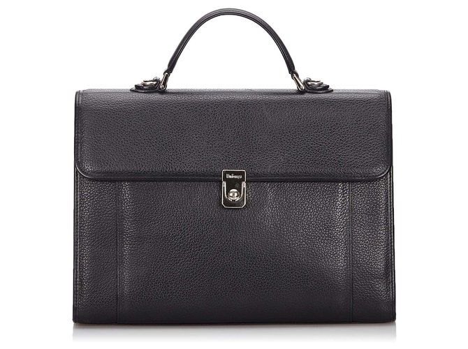 Burberry Black Leather Briefcase  ref.145832