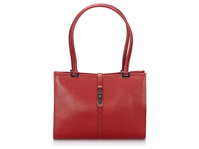 Gucci Red Leather Jackie Shoulder Bag  ref.145860