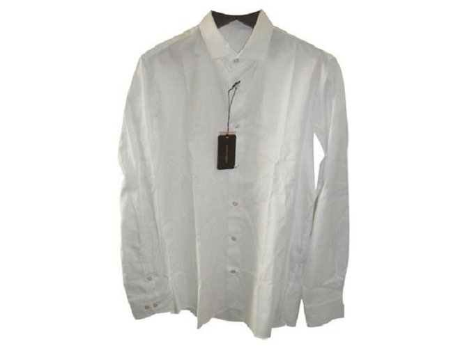 Camisa Bottega Veneta para homem Branco Algodão  ref.145906
