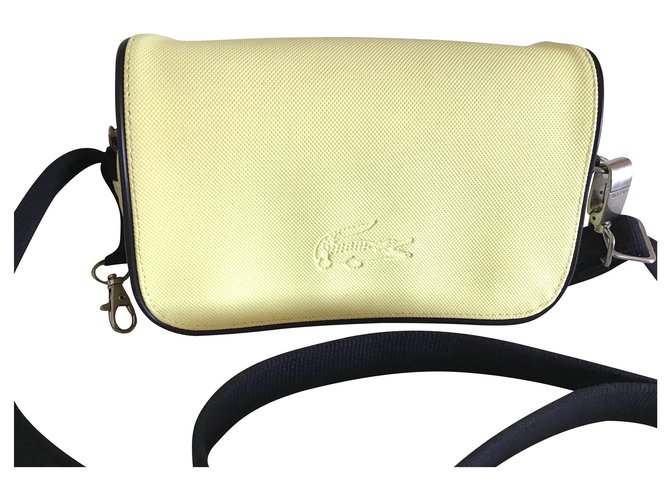 Lacoste Handbags Black Yellow Synthetic Cloth  ref.145964