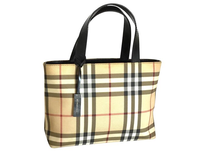 Burberry Handbags Multiple colors Leather Cloth  ref.145967