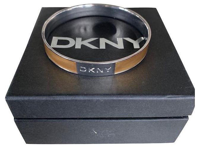 Pulsera Dkny Bicolor de Metal Plateado y Dorado Plata