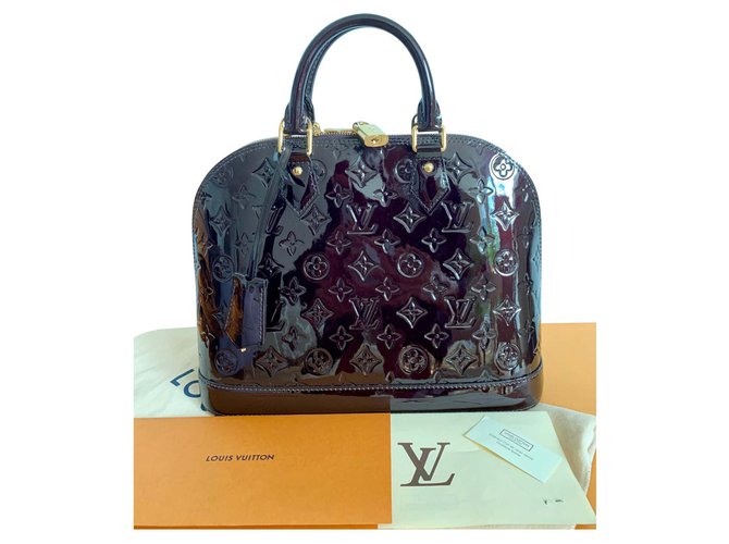 Louis Vuitton Alma PM Amarante Cuir Violet  ref.146146