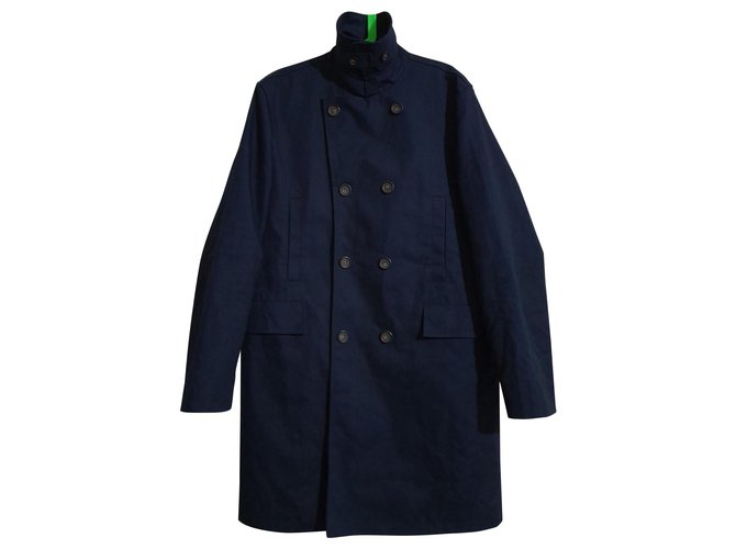 Club Monaco Men Coats Outerwear Navy blue Cotton  ref.146203