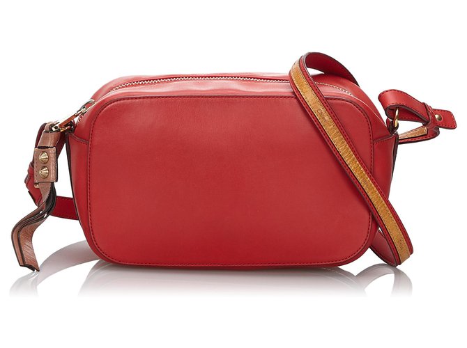 Chloé Bolso bandolera Sam de cuero rojo de Chloe Castaño Roja  ref.146217