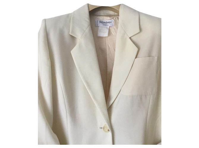 Tailleur Yves Saint Laurent Crème 
