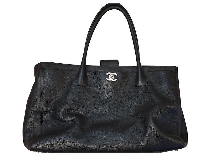 Executive Chanel Spalla A4 foderato Nero Pelle
