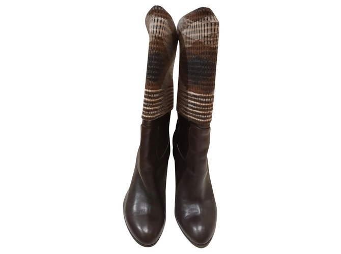 Missoni Boots Brown Leather  ref.146499