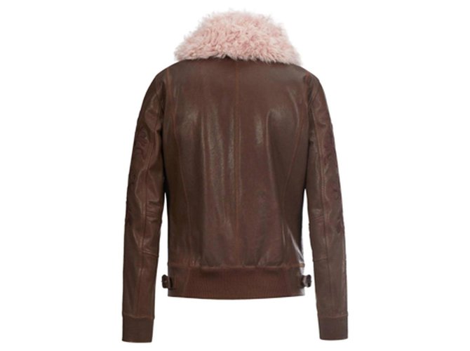 Bogner Coats, Outerwear Brown Leather Fur  ref.146514