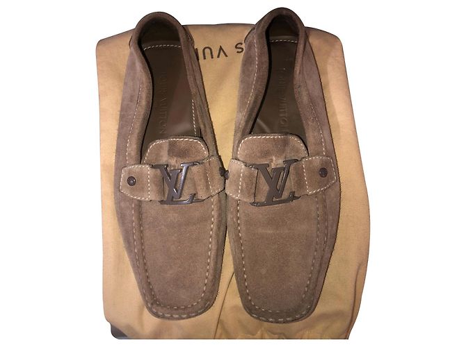 Mocassini Louis Vuitton Monte Carlo Marrone Taupe