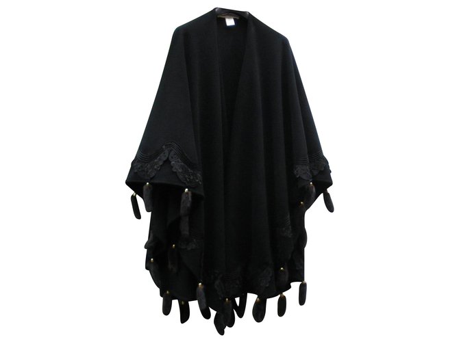Autre Marque Coats, Outerwear Black Wool Fur  ref.146560