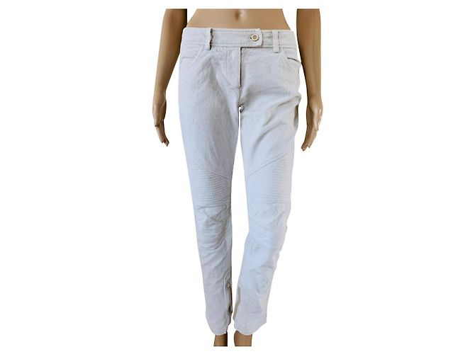 Ermanno Scervino Samthose aus Baumwolle Grau Slim Fit