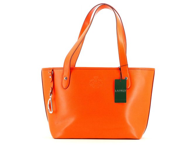 Ralph Lauren Handbag Orange Leather  ref.146582