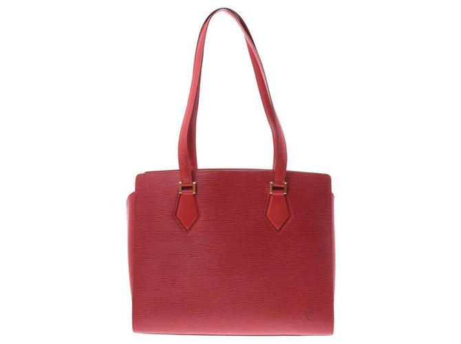 Louis Vuitton Epi bolsa de ombro vintage Vermelho Lona  ref.146594