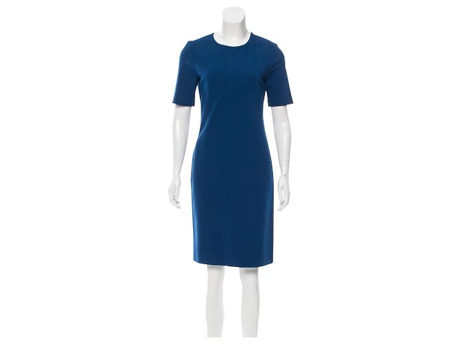 Diane Von Furstenberg Vestido Lee azul pizarra limpio