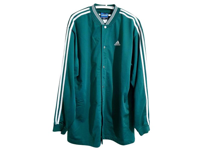 Adidas Giacche blazer Bianco Verde Poliestere  ref.146678