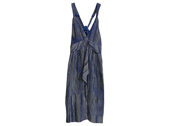 Vestido de seda Banana Republic Multicor