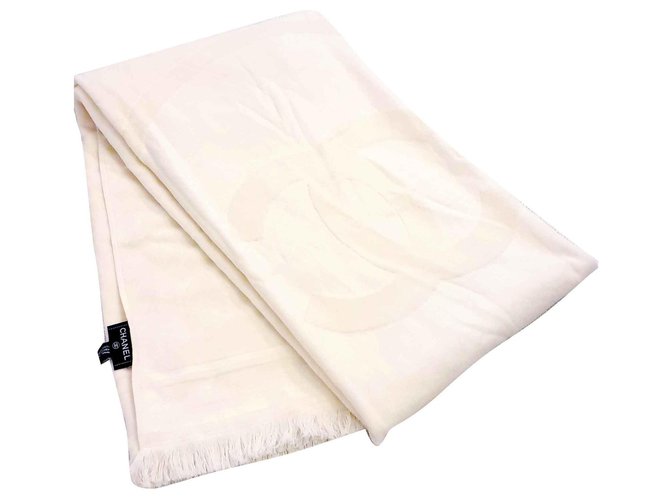 new Chanel towel Beige Cotton  ref.146691