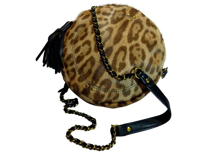 Borsa rotonda JEROME DREYFUSS, Rémi, leopardo.
