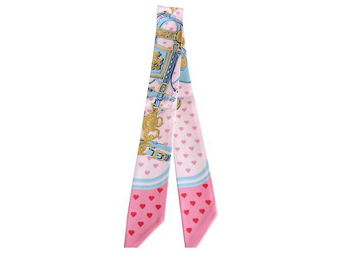 Hermès Twilly Rosa Blu Seta