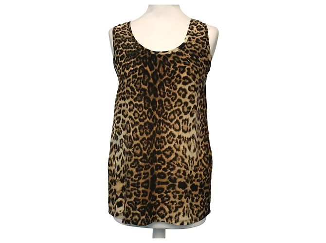 Top de seda Hôtel Particulier estampado leopardo Multicolor
