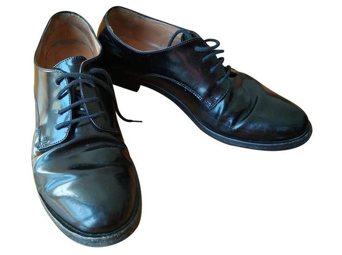 Fratelli Rosseti fratelli rossetti shiny black leather lace up 65106  ref.146782