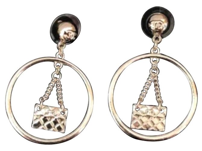Orecchini a borsetta Chanel D'oro Metallo