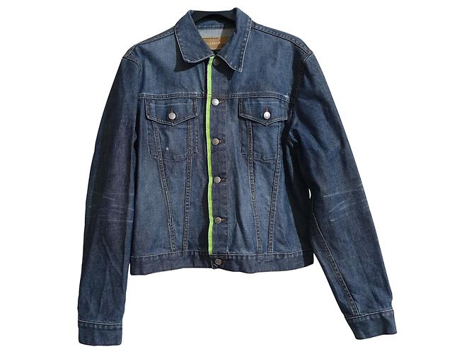 Dkny Jeansjacke Blau Baumwolle Größe L